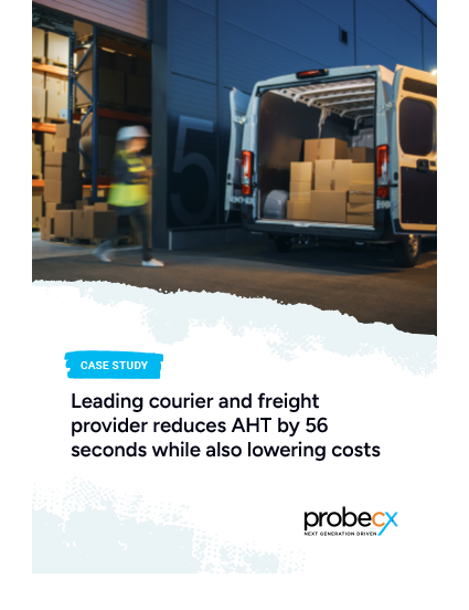 Leading courier and freight provider reduces AHT by 56 second while also lowering costs